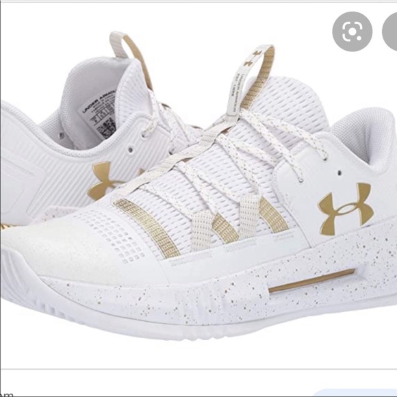 Under Armour Block City 2.0 Gold Splatter Volleyball Shoes - Picture 2 of 14